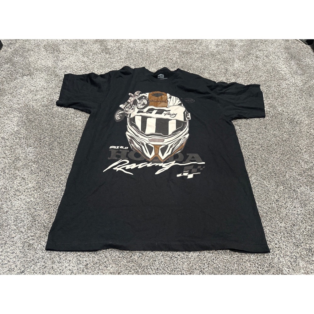 Honda Racing T Shirt Mens XL Black Graphic Motocross GSX‎ 2.0 Death Valley 1998